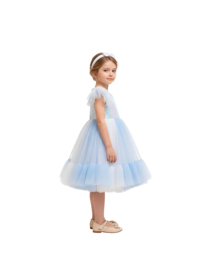 D'Daniela Sequin Bodice Tulle Dress